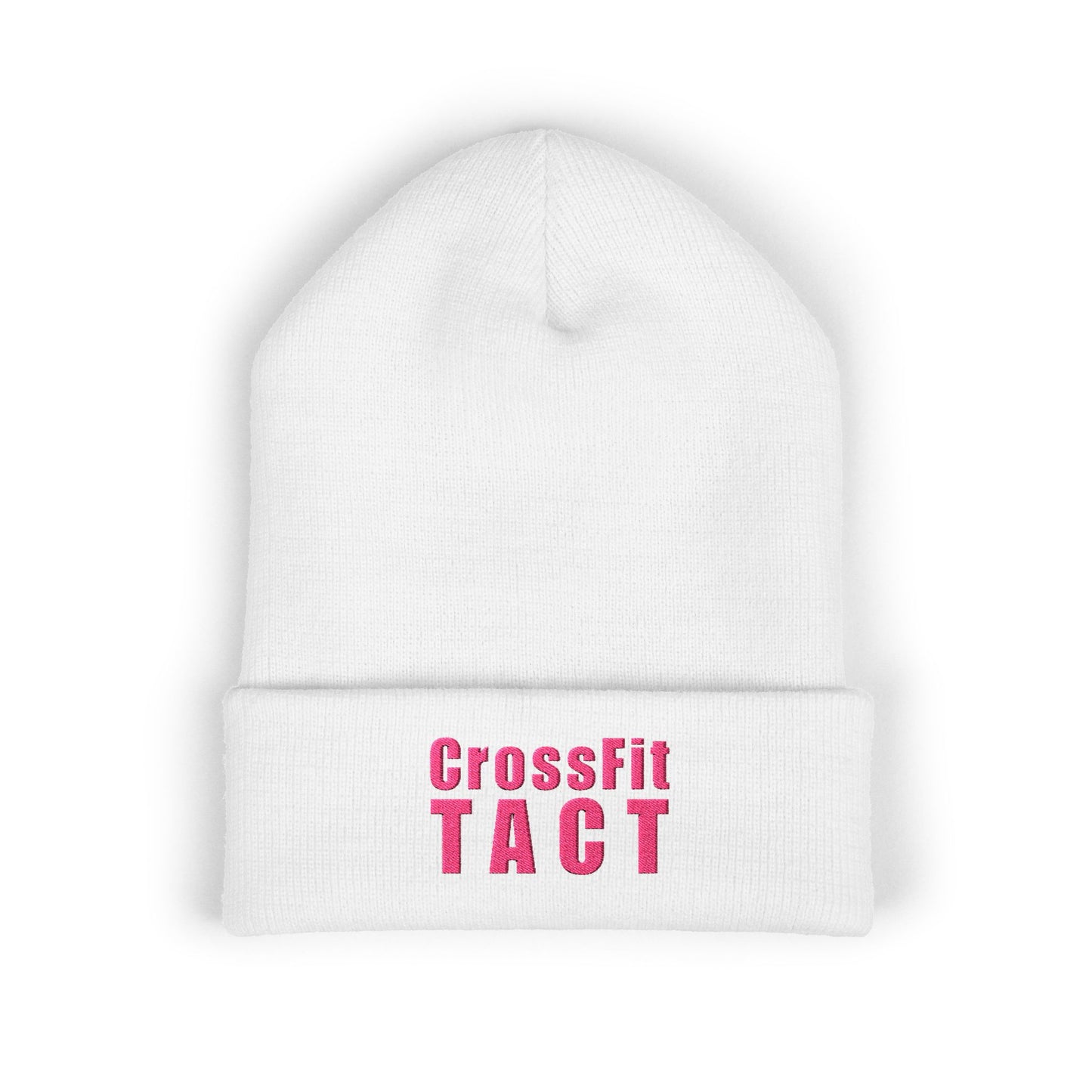 Embroidered Beanie - Classic Cuffed Style Red logo