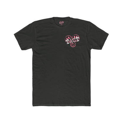 Smiley Unisex Cotton Crew Tee colors: Tahiti blue or Heavy Metal